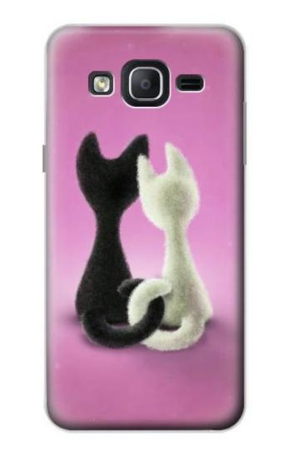 W1832 Love Cat Hard Case and Leather Flip Case For Samsung Galaxy On5