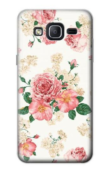 W1859 Rose Pattern Hard Case and Leather Flip Case For Samsung Galaxy On5