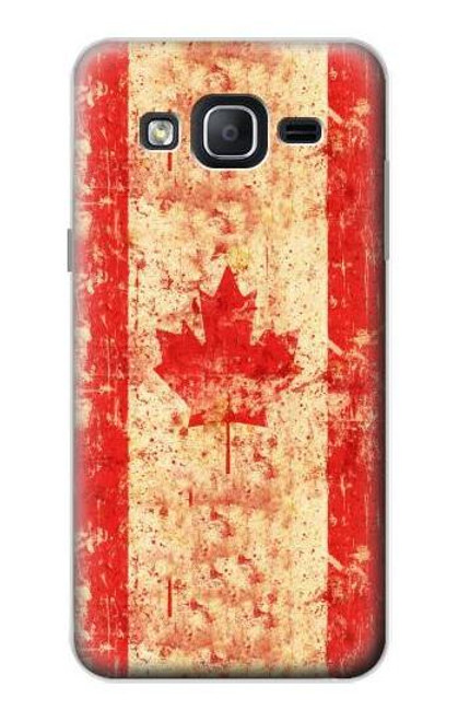 W2490 Canada Maple Leaf Flag Texture Hard Case and Leather Flip Case For Samsung Galaxy On5