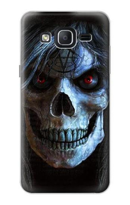 W2585 Evil Death Skull Pentagram Hard Case and Leather Flip Case For Samsung Galaxy On5