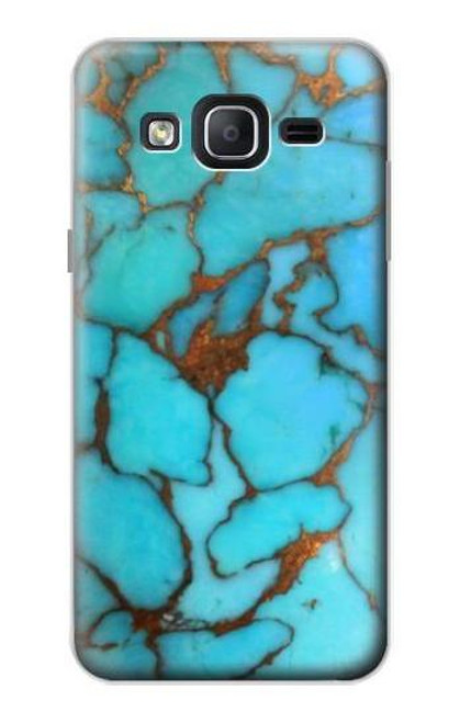 W2685 Aqua Turquoise Gemstone Graphic Printed Hard Case and Leather Flip Case For Samsung Galaxy On5