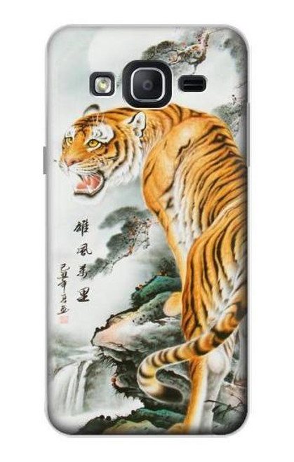 W2750 Oriental Chinese Tiger Painting Hard Case and Leather Flip Case For Samsung Galaxy On5