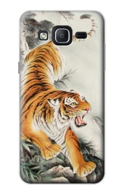 W2751 Chinese Tiger Brush Painting Hard Case and Leather Flip Case For Samsung Galaxy On5