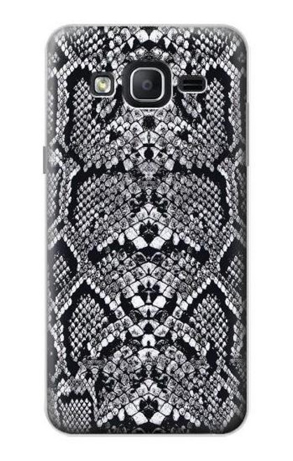 W2855 White Rattle Snake Skin Graphic Printed Hard Case and Leather Flip Case For Samsung Galaxy On5