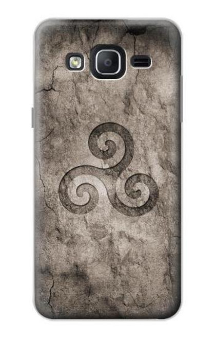 W2892 Triskele Symbol Stone Texture Hard Case and Leather Flip Case For Samsung Galaxy On5