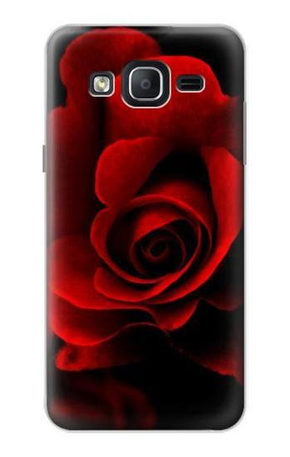 W2898 Red Rose Hard Case and Leather Flip Case For Samsung Galaxy On5