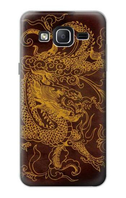 W2911 Chinese Dragon Hard Case and Leather Flip Case For Samsung Galaxy On5