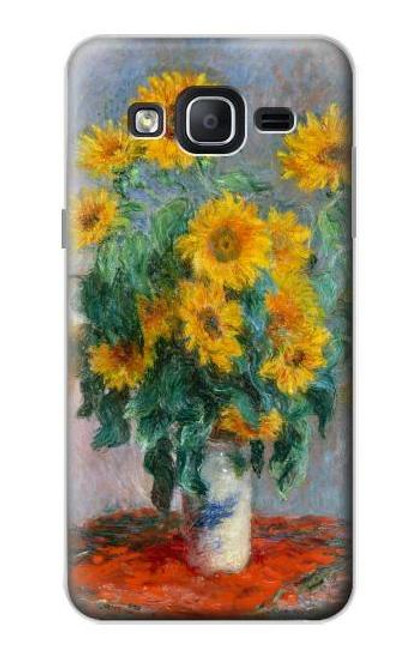 W2937 Claude Monet Bouquet of Sunflowers Hard Case and Leather Flip Case For Samsung Galaxy On5