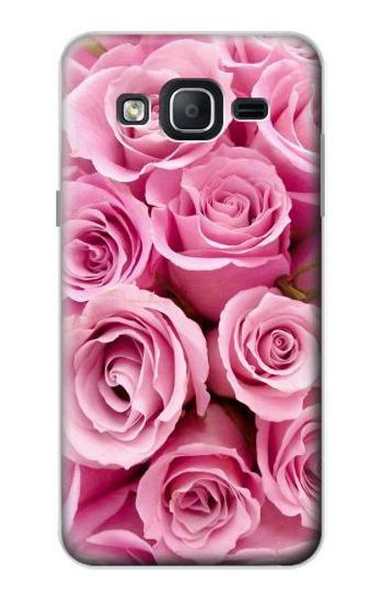 W2943 Pink Rose Hard Case and Leather Flip Case For Samsung Galaxy On5
