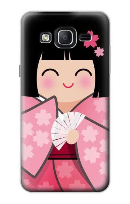 W3042 Japan Girl Hina Doll Kimono Sakura Hard Case and Leather Flip Case For Samsung Galaxy On5