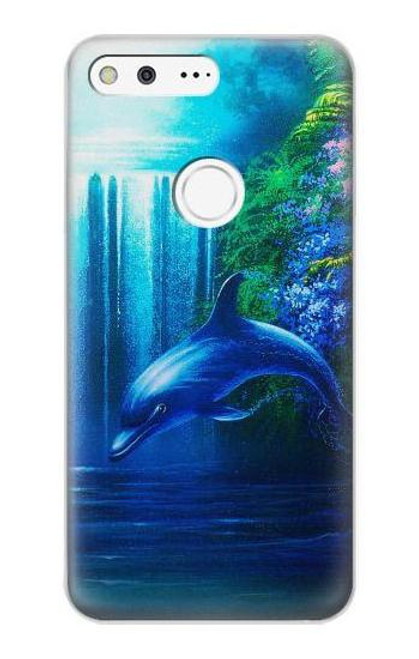 W0385 Dolphin Hard Case and Leather Flip Case For Google Pixel XL