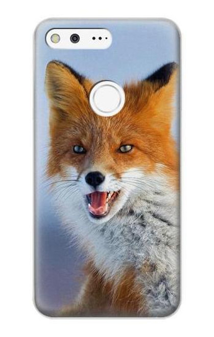 W0417 Fox Hard Case and Leather Flip Case For Google Pixel XL