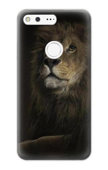 W0472 Lion Hard Case and Leather Flip Case For Google Pixel XL