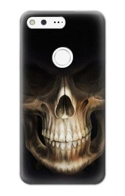 W1107 Skull Face Grim Reaper Hard Case and Leather Flip Case For Google Pixel XL