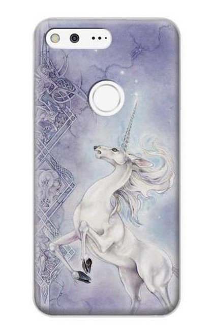 W1134 White Horse Unicorn Hard Case and Leather Flip Case For Google Pixel XL