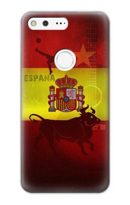 W2984 Spain Football Soccer Euro 2016 Hard Case and Leather Flip Case For Google Pixel XL