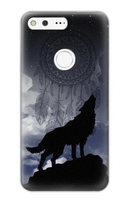 W3011 Dream Catcher Wolf Howling Hard Case and Leather Flip Case For Google Pixel XL