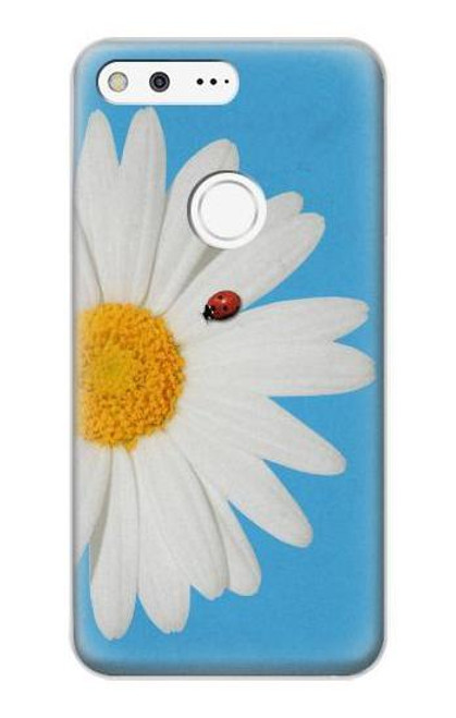 W3043 Vintage Daisy Lady Bug Hard Case and Leather Flip Case For Google Pixel XL