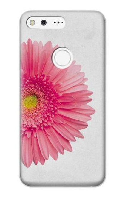 W3044 Vintage Pink Gerbera Daisy Hard Case and Leather Flip Case For Google Pixel XL