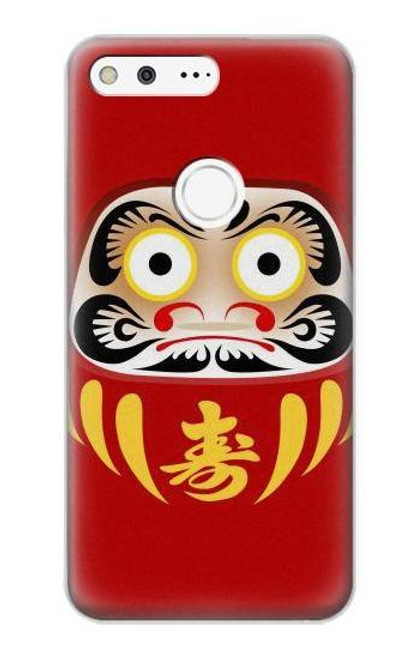 W3045 Japan Good Luck Daruma Doll Hard Case and Leather Flip Case For Google Pixel XL