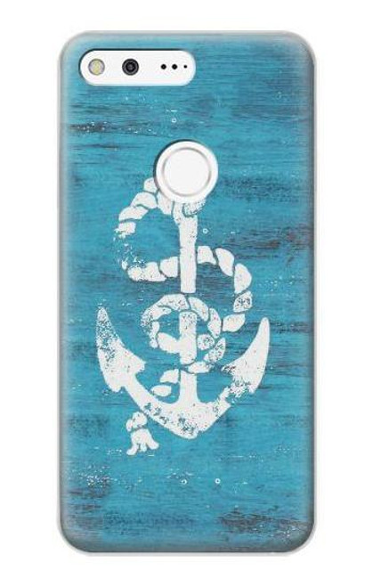 W3053 Marine Anchor Blue Hard Case and Leather Flip Case For Google Pixel XL