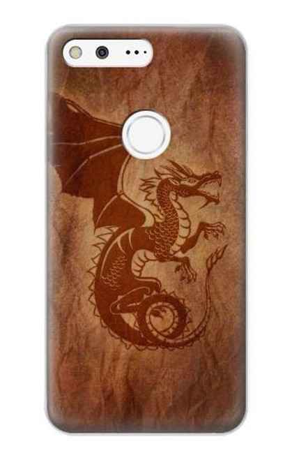 W3086 Red Dragon Tattoo Hard Case and Leather Flip Case For Google Pixel XL