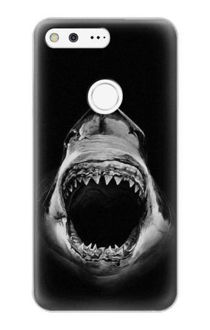 W3100 Great White Shark Hard Case and Leather Flip Case For Google Pixel XL