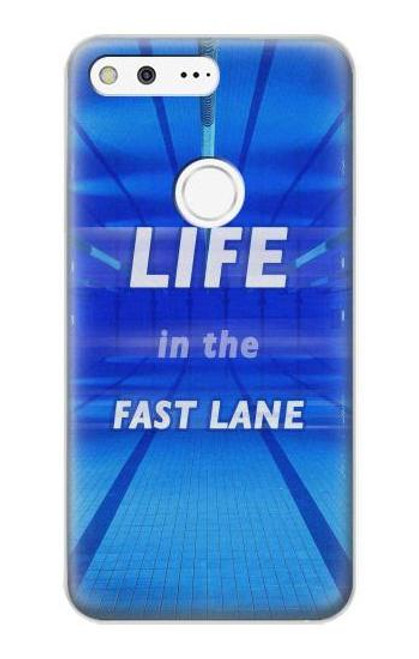 W3136 Life in the Fast Lane Swimming Pool Hard Case and Leather Flip Case For Google Pixel XL