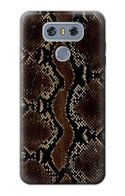 W0553 Snake Skin Hard Case and Leather Flip Case For LG G6