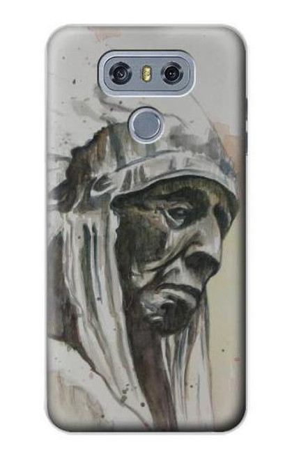 W0792 Indian Chief Hard Case and Leather Flip Case For LG G6