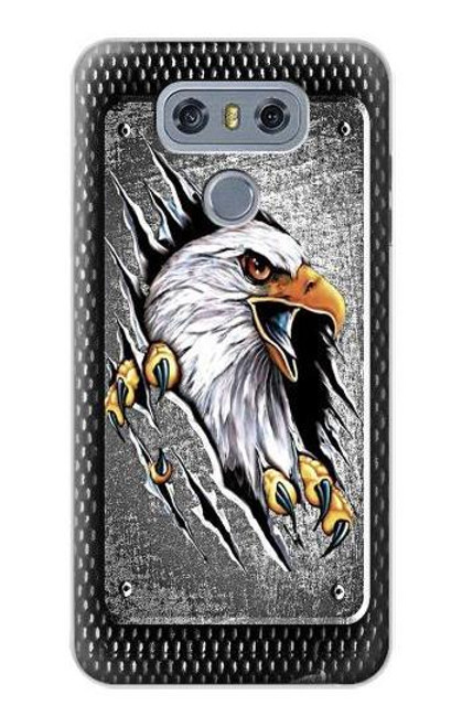 W0855 Eagle Metal Hard Case and Leather Flip Case For LG G6