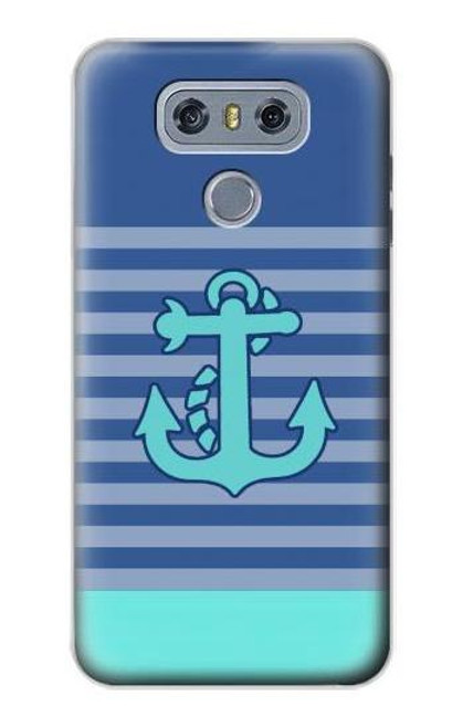 W2081 Nautical Anchor Hard Case and Leather Flip Case For LG G6
