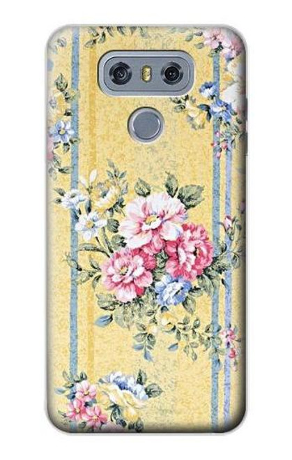 W2229 Vintage Flowers Hard Case and Leather Flip Case For LG G6