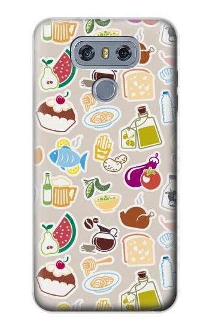 W2321 Food and Drink Seamless Hard Case and Leather Flip Case For LG G6