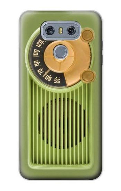 W2656 Vintage Bakelite Radio Green Hard Case and Leather Flip Case For LG G6