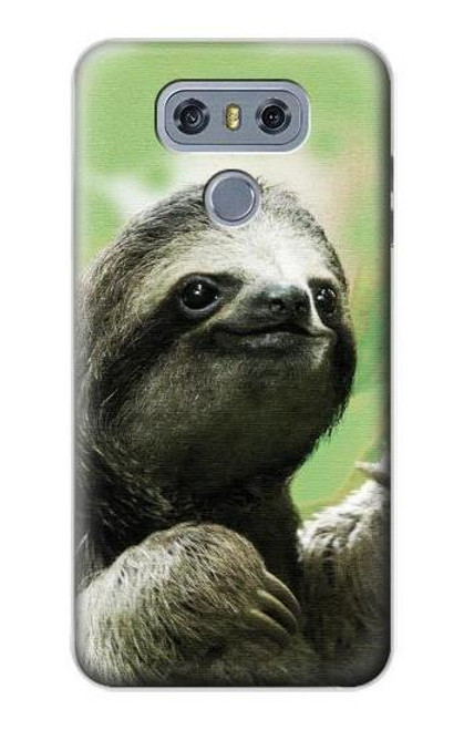 W2708 Smiling Sloth Hard Case and Leather Flip Case For LG G6