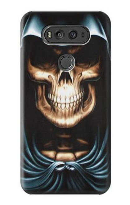 W0225 Skull Grim Reaper Hard Case and Leather Flip Case For LG V20