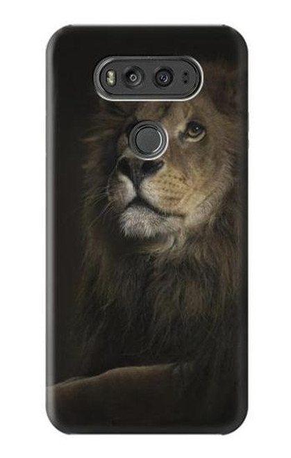 W0472 Lion Hard Case and Leather Flip Case For LG V20