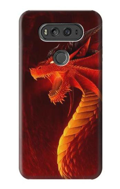 W0526 Red Dragon Hard Case and Leather Flip Case For LG V20