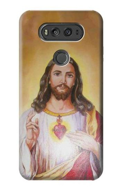 W0798 Jesus Hard Case and Leather Flip Case For LG V20