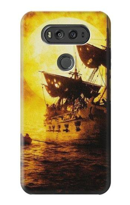 W0841 Pirates Black Pearl Hard Case and Leather Flip Case For LG V20