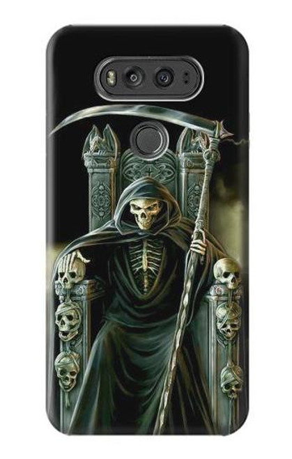 W1024 Grim Reaper Skeleton King Hard Case and Leather Flip Case For LG V20