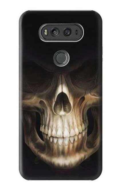 W1107 Skull Face Grim Reaper Hard Case and Leather Flip Case For LG V20