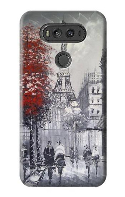 W1295 Eiffel Painting of Paris Hard Case and Leather Flip Case For LG V20