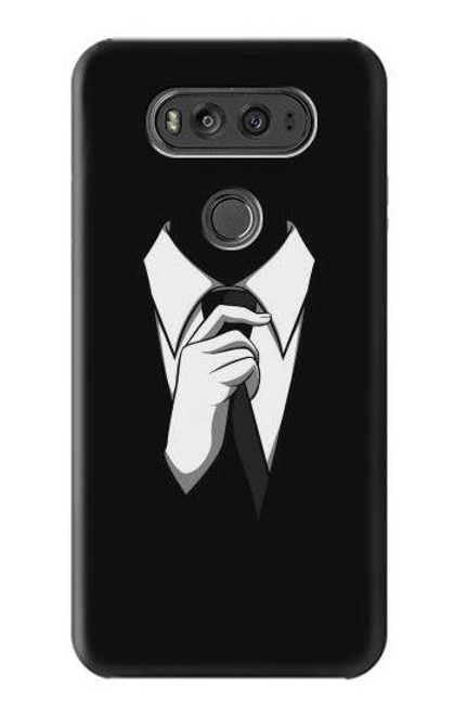 W1591 Anonymous Man in Black Suit Hard Case and Leather Flip Case For LG V20