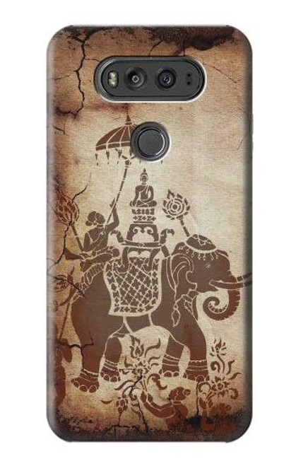 W2102 Thai Art Buddha on Elephant Hard Case and Leather Flip Case For LG V20