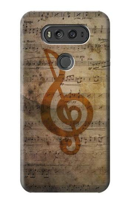 W2368 Sheet Music Notes Hard Case and Leather Flip Case For LG V20