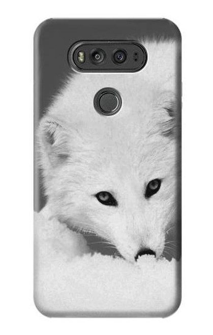 W2569 White Arctic Fox Hard Case and Leather Flip Case For LG V20