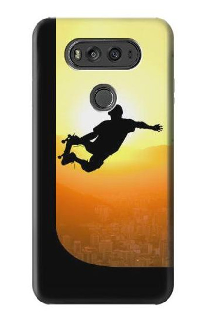 W2676 Extreme Skateboard Sunset Hard Case and Leather Flip Case For LG V20