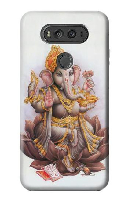 W2820 Hindu God Ganesha Ganapati Vinayaka Hard Case and Leather Flip Case For LG V20